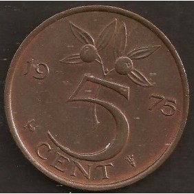 NETHERLANDS 5 Cents 1975