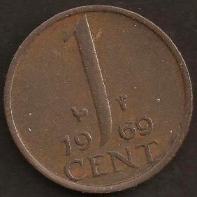 NETHERLANDS 1 Cent 1969