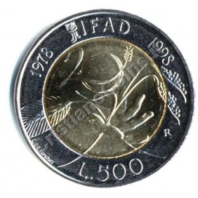 500 Lire 1998 IFAD bimetallico