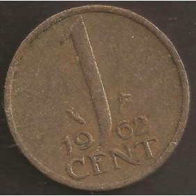 NETHERLANDS 1 Cent 1962