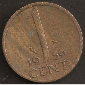NETHERLANDS 1 Cent 1959