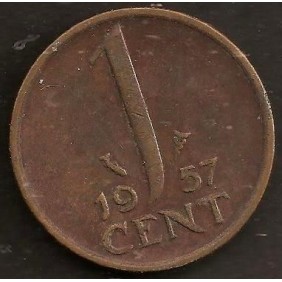 NETHERLANDS 1 Cent 1957