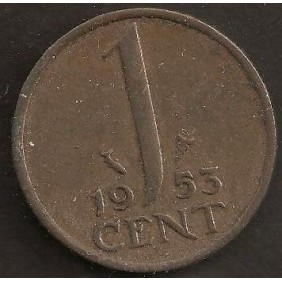 NETHERLANDS 1 Cent 1953