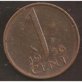 NETHERLANDS 1 Cent 1956