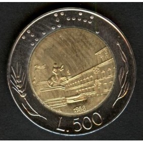 500 Lire 1988 bimetallico FDC