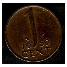 NETHERLANDS 1 Cent 1950
