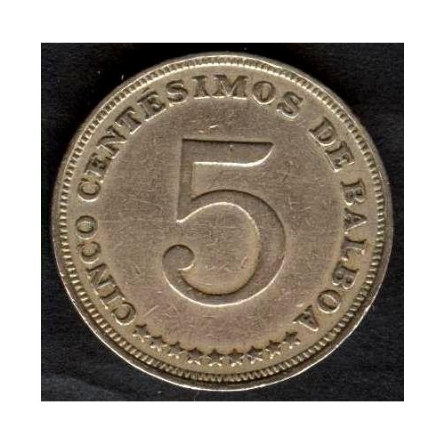 PANAMA 5 Centesimos 1966