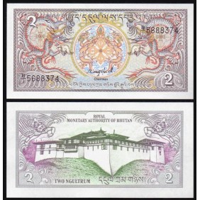 BHUTAN 2 Ngultrum 1986