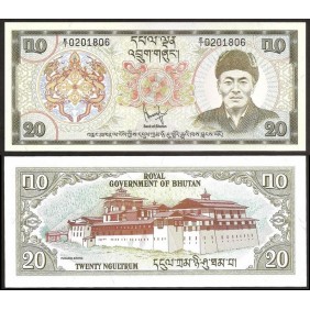 BHUTAN 20 Ngultrum 1981