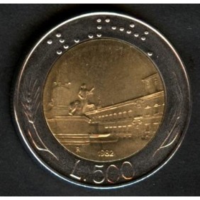 500 Lire 1982 bimetallico