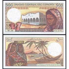 COMOROS 500 Francs 1984