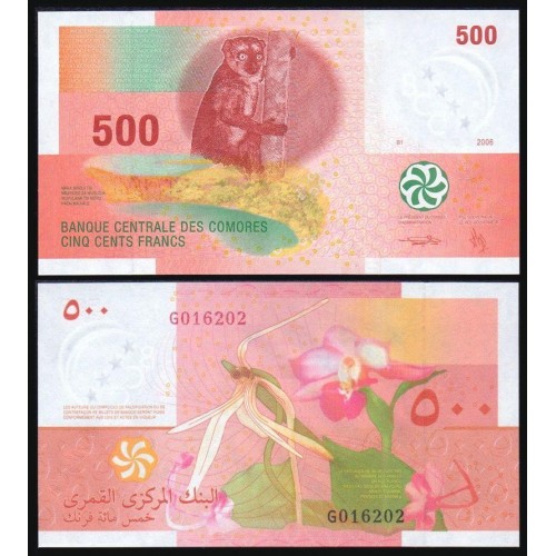 COMOROS 500 Francs 2006 (2012)
