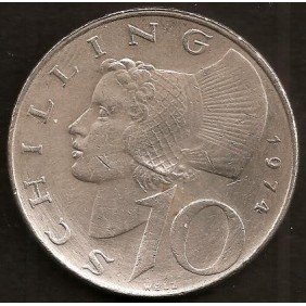 AUSTRIA 10 Schilling 1974