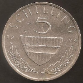 AUSTRIA 5 Schilling 1984