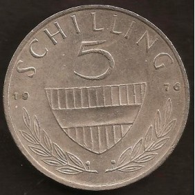 AUSTRIA 5 Schilling 1976