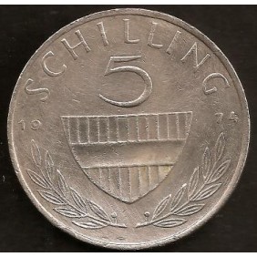 AUSTRIA 5 Schilling 1974