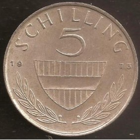 AUSTRIA 5 Schilling 1973