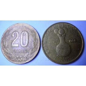 COLOMBIA 20 Pesos 1988