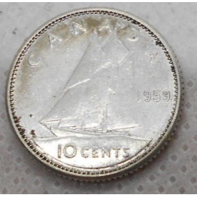 CANADA 10 Cents 1959 AG...