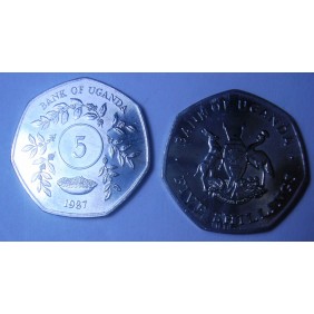 UGANDA 5 Shillings 1987