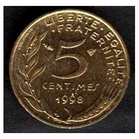 FRANCE 5 Centimes 1998