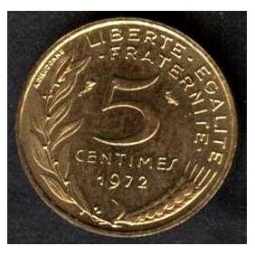 FRANCE 5 Centimes 1972