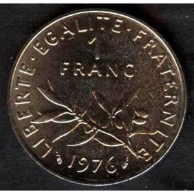 FRANCE 1 Franc 1976