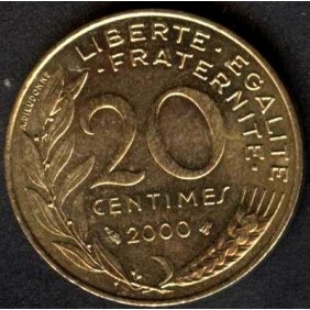 FRANCE 20 Centimes 2000