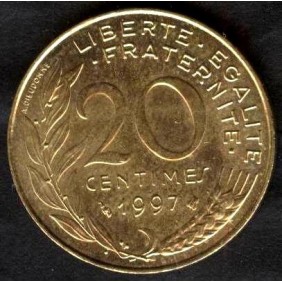 FRANCE 20 Centimes 1997