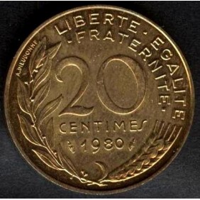 FRANCE 20 Centimes 1980