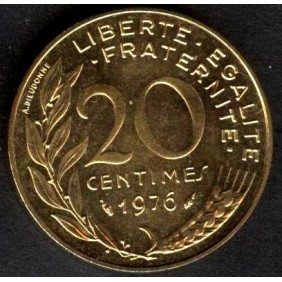 FRANCE 20 Centimes 1976