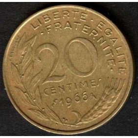 FRANCE 20 Centimes 1966