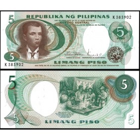 PHILIPPINES 5 Piso 1969