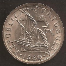 PORTUGAL 2 1/2 Escudos 1980
