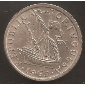 PORTUGAL 2 1/2 Escudos 1969