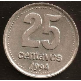 ARGENTINA 25 Centavos 1994