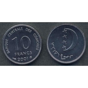 COMOROS 10 Francs 2001