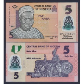 NIGERIA 5 Naira 2015 Polymer