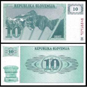 SLOVENIA 10 Tolarjev 1990