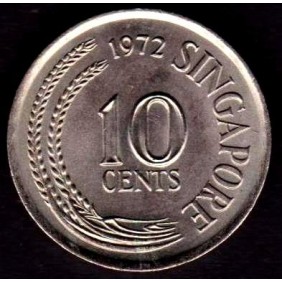 SINGAPORE 10 Cents 1972