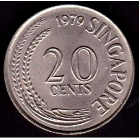 SINGAPORE 20 Cents 1979