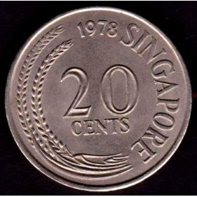 SINGAPORE 20 Cents 1978