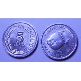 SINGAPORE 5 Cents 1971 FAO