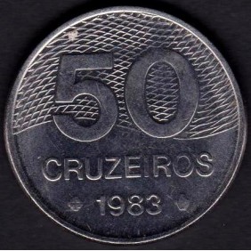 BRAZIL 50 Cruzeiros 1983