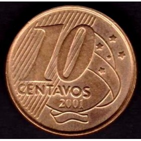 BRAZIL 10 Centavos 2001