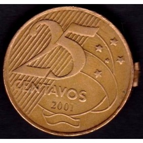 BRAZIL 25 Centavos 2001...
