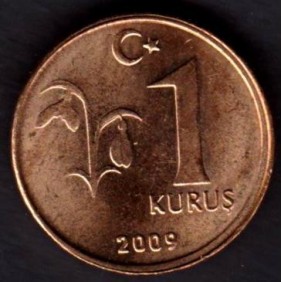 TURKEY 1 Kurus 2009