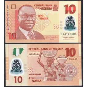 NIGERIA 10 Naira 2013 Polymer