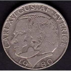 SWEDEN 1 Krona 1980