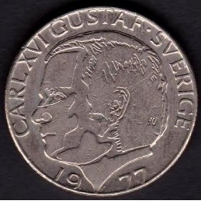 SWEDEN 1 Krona 1977